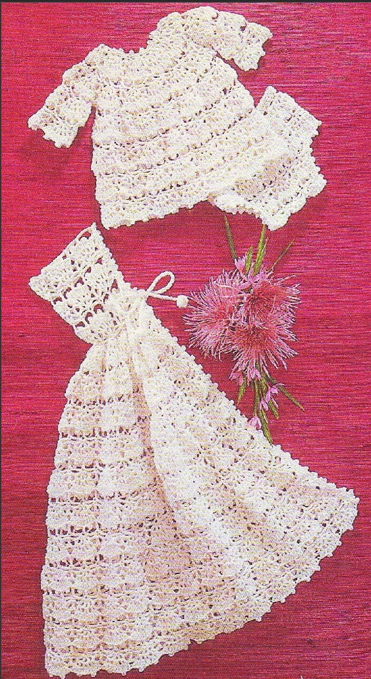 PDF Vintage Crochet Pattern Baby Girl Lacy Angel Top Pants Carrying Cape 3 Piece Outfit Instant Digital Download 6-12m 20"