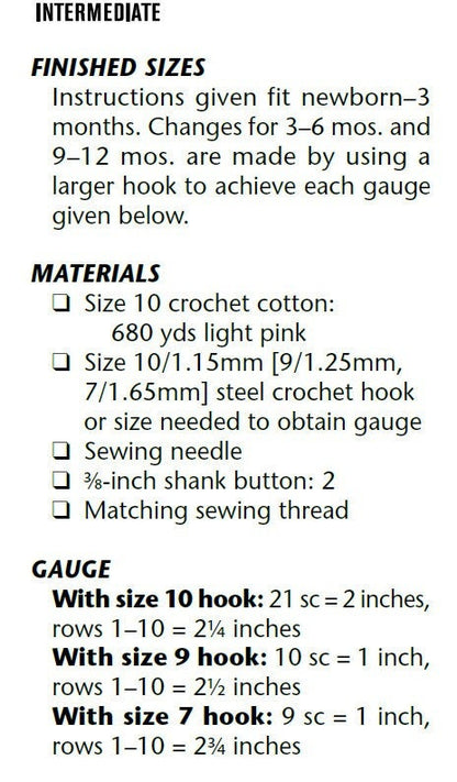 Vintage Crochet Pattern Baby Girl Pretty Frilly Floral Lace Dress PDF Instant Digital Download 3 - 12 months Cotton Thread