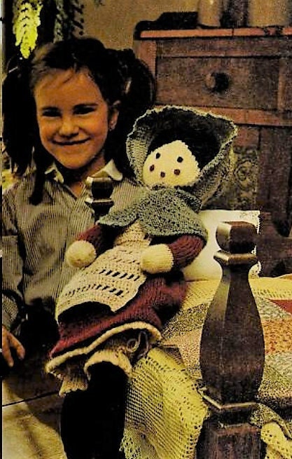 Vintage Knitting Pattern 18" Granny Grandma Grandmother Doll PDF Instant Digital Download Knitted Amigurumi Soft Toy 5 Ply