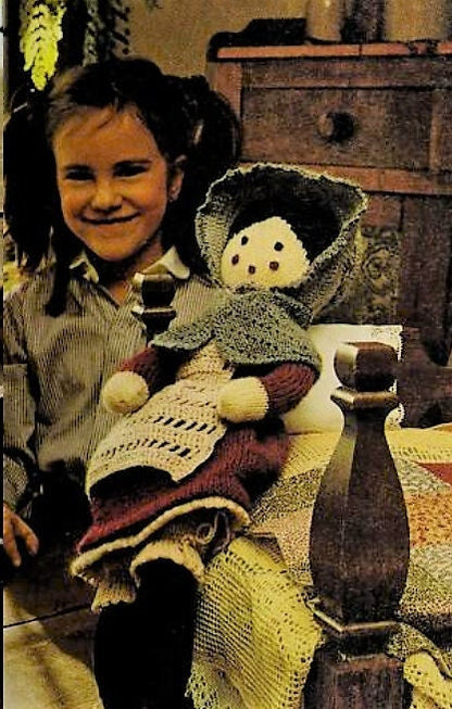 Vintage Knitting Pattern 18" Granny Grandma Grandmother Doll PDF Instant Digital Download Knitted Amigurumi Soft Toy 5 Ply