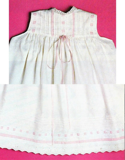 Vintage Sewing Pattern Baby Victorian Petticoat Christening Dress PDF Instant Digital Download Heirloom Quality Gown Tucked Yoke 3-6 m