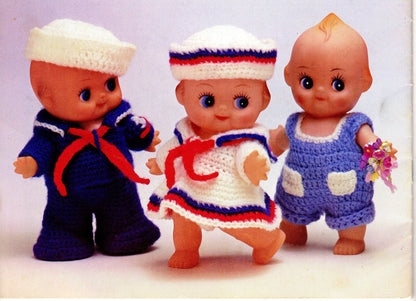 Vintage Crochet Patterns More Cupids Cuties Doll Clothes Outfits for 4 to 8 Inch Cutie Cupid Kewpie Dolls PDF Instant Digital Download 5 Ply