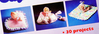 Vintage Crochet Patterns More Cupids Cuties Doll Clothes Outfits for 4 to 8 Inch Cutie Cupid Kewpie Dolls PDF Instant Digital Download 5 Ply