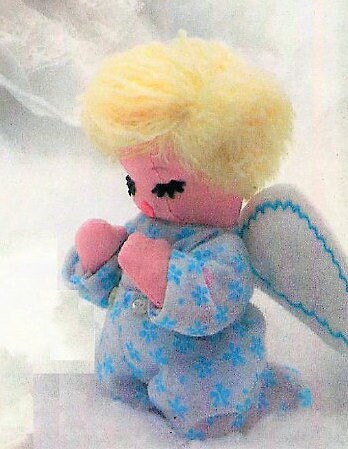 Vintage Sewing Pattern Christmas Angel Dolls in 3 Sizes Fabric Soft Sculpture Toys PDF Instant Digital Download Kneeling Praying Angels