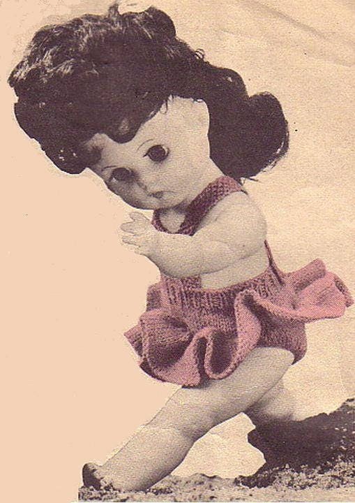 Vintage Knitting Patterns Knit Doll Clothes Outfits For 12 13 14 15 Inch and Fashion Dolls PDF Instant Download Retro 1960s Clothing 3 Ply