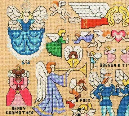 Vintage Cross Stitch Patterns Mini Angels Fairies Motifs PDF Instant Digital Download Tooth Fairy Godmother Guardian Angel Embroidery A1