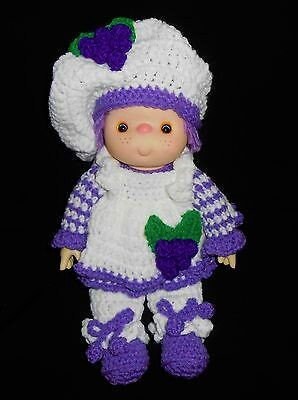 Vintage Crochet Pattern 14" Lollipop Lane Grape Jelly Yarn Head Doll PDF Instant Digital Download Retro 1980s Dumplin Designs 4 Ply Mitzy