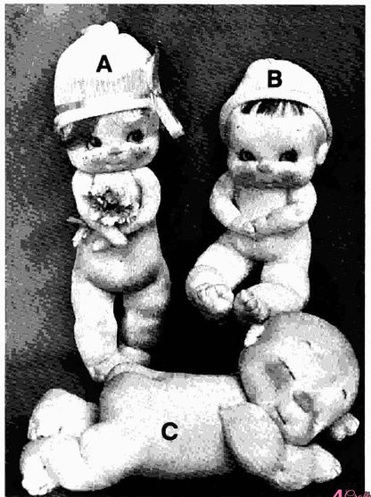 Vintage Sewing Pattern Sock Dolls To Sew PDF Instant Digital Download All Sizes Soft Sculpture Sock Toy Dolls Sock Monkey Directions