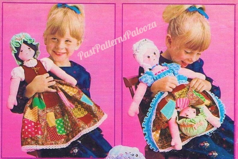 Vintage Sewing Pattern 18" Fabric Cinderella Topsy Turvy Doll c. 1975 PDF Instant Digital Download Retro Toy Fairytale Dolly Rags to Riches
