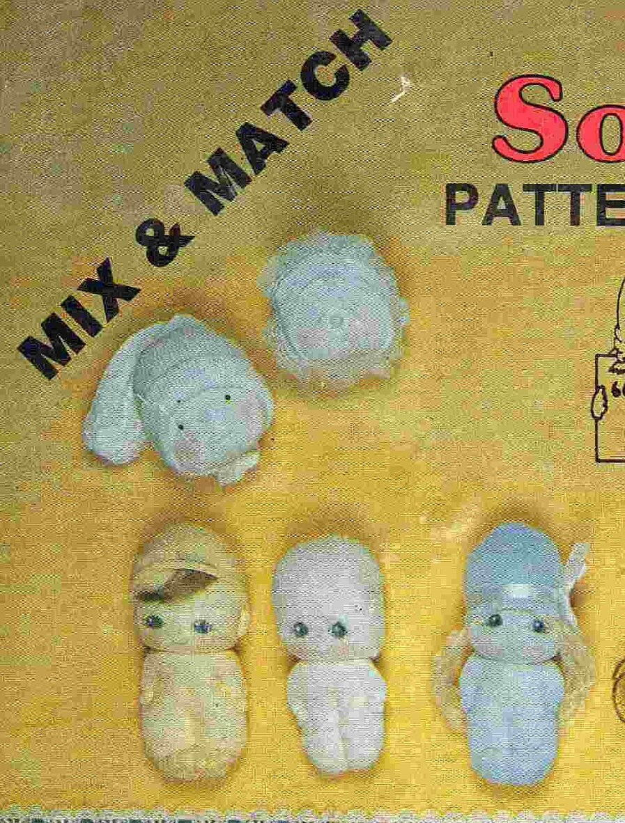 Vintage Sewing Pattern Sock Dolls To Sew PDF Instant Digital Download All Sizes Soft Sculpture Sock Toy Dolls Sock Monkey Directions
