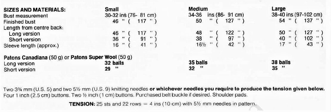 Vintage Knitting Pattern Womens Classic Longline Trench Coat PDF Instant Digital Download Pretty Belted Overcoat All Seasons 10 Ply