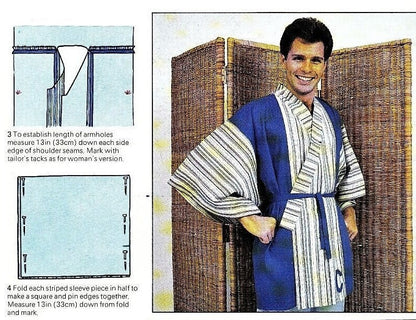 Vintage Sewing Pattern Womens Mens Kimono PDF Instant Digital Download His Hers Wrap Dressing Gown