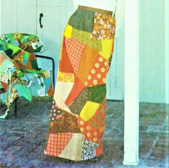 Vintage Sewing Pattern Womens Patchwork Wrap Around Maxi Skirt Quick Easy PDF Instant Digital Download Retro 70s Crazy Patch Boho Hippie
