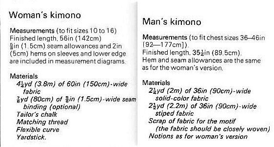 Vintage Sewing Pattern Womens Mens Kimono PDF Instant Digital Download His Hers Wrap Dressing Gown