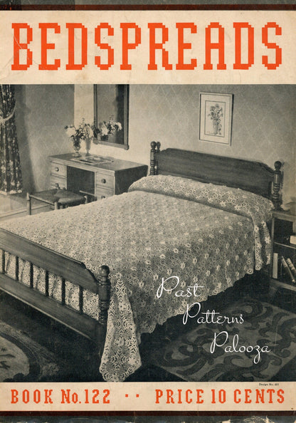 Vintage Bedspread Patterns 12 to Crochet and 2 to Knit in Cotton Thread c. 1938 PDF Instant Digital Download Heirloom Heirloom Bed Spreads