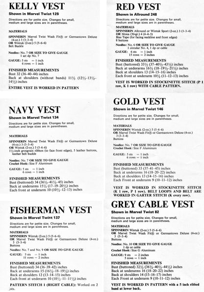 Vintage Knitting Pattern Retro Womens Vests PDF Instant Digital Download Groovy Boho Mod Best in Vests 1969 6 Designs 10 Ply