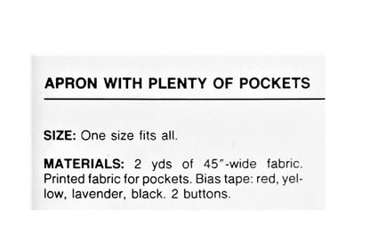 Vintage Sewing Pattern Womens Long Pinafore Apron Multi Pockets Ruffle Bib PDF Instant Digital Download Retro Boho Chic O/S