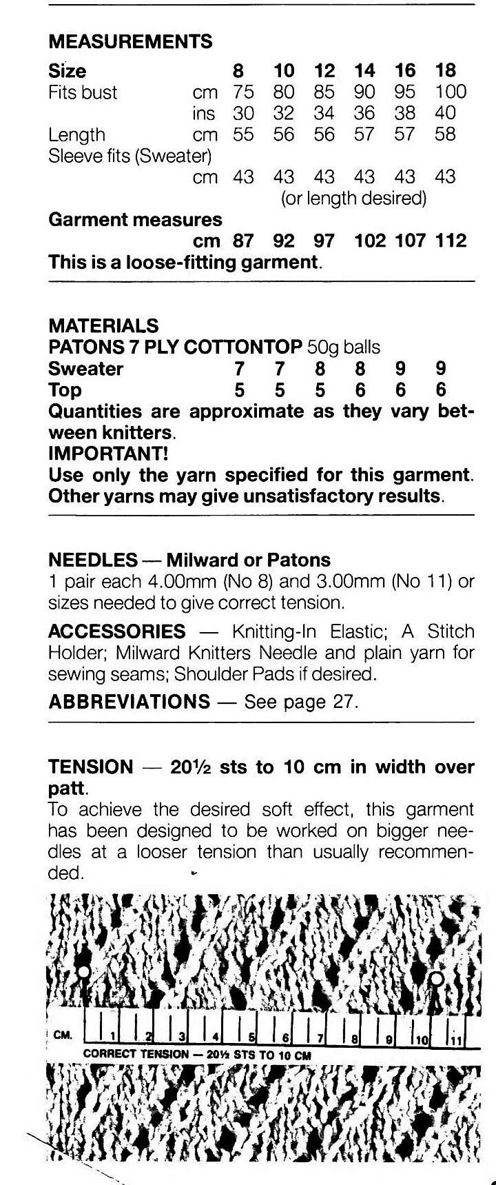 Vintage Knitting Pattern Womens Loose Knit Cotton Summer Tops Openwork Lace Short & Long Sleeved PDF Instant Digital Download