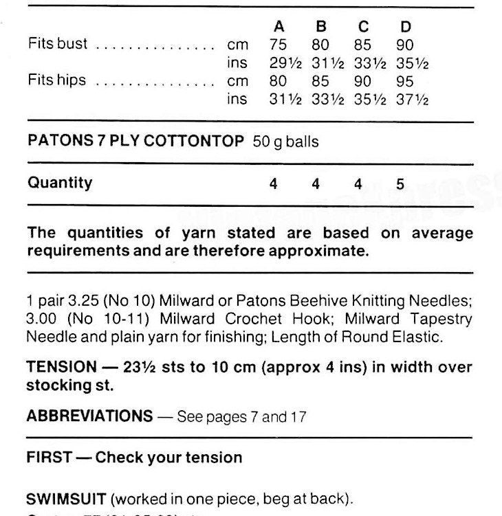Vintage Knitting Pattern Womens Open Back Lacy Swimsuit One-Piece Bathing Suit PDF Instant Digital Download Swimwear 10 Ply Cotton