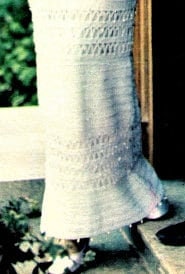Vintage Crochet Pattern Elegant Wedding Dress Gown Bell Sleeves Pearls Trim PDF Instant Digital Download Heirloom Quality 4 Ply