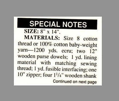 Vintage Crochet Pattern Beach Bag Purse Carry all Handbag PDF Instant Digital Download Crocheted Cotton Hand Bag Tote Cotton Thread 8x14