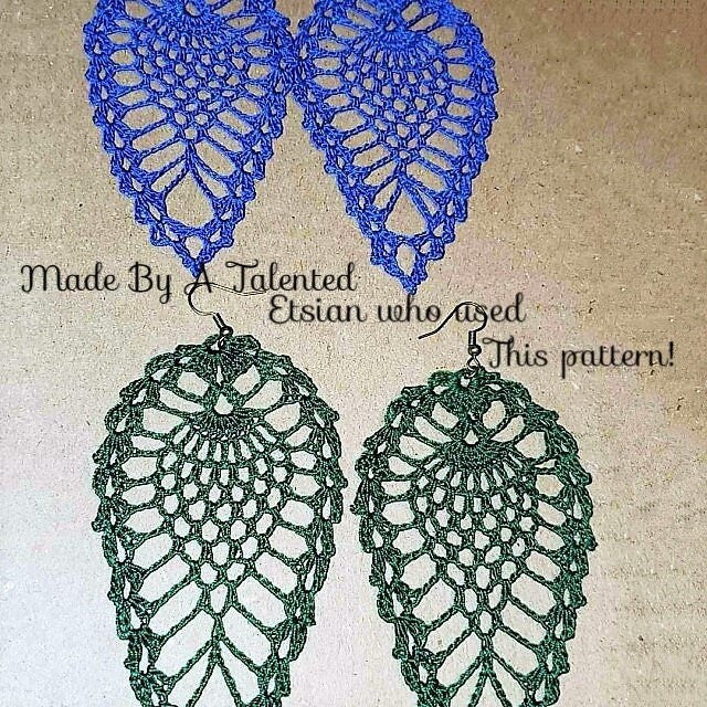 Vintage Crochet Pattern 4" Pretty Pineapple Lace Earrings PDF Instant Digital Download Crocheted Dangle Jewelry Easy Beginners