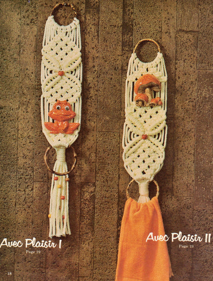 Vintage Macrame Elegance IV Patterns Book PDF Instant Digital Download 19 Projects 1970s Wall Art Pot Hangers Hanging Tables Knotwork