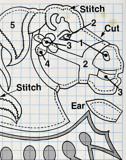 Vintage Sewing Pattern Medieval Hobby Horse Toy & Swashbucker Hat Velvet Fabric PDF Instant Digital Download Prince Princess Soft Sculpture