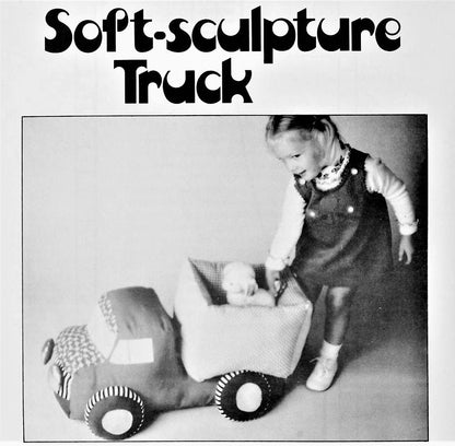 Vintage Sewing Pattern 25" Fabric Dump Truck Soft Sculpture Toy PDF Instant Digital Download Child Toddler Play Vehicle Gift
