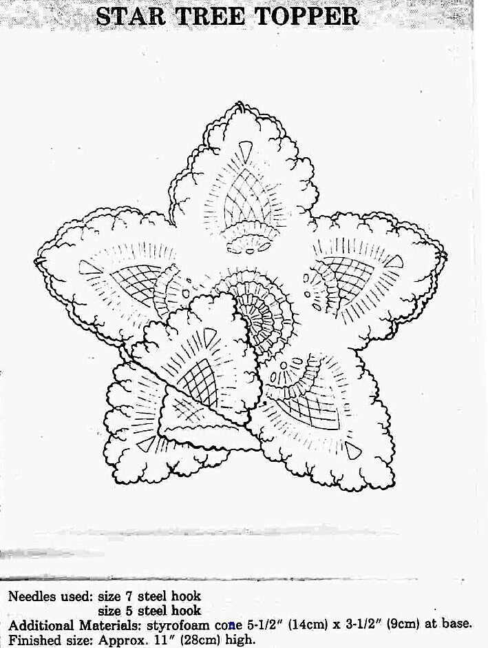 Vintage Thread Crochet Pattern 9 Classic Victorian Lace Christmas Ornaments and Pineapple Star Tree Topper PDF Instant Digital Download