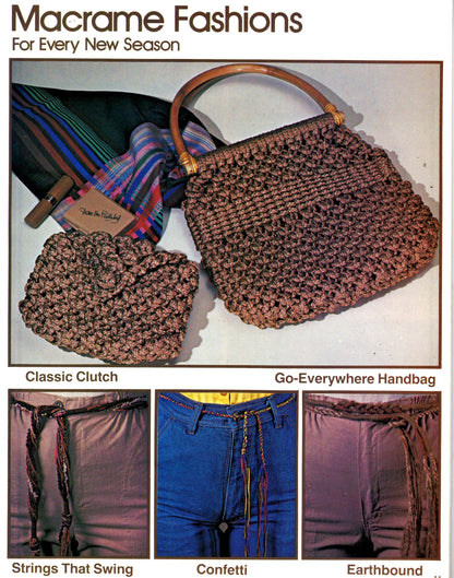 Vintage Macrame For All Seasons Vol III Pattern Book PDF Instant Digital Download 55 Retro Projects 70s Boho Hangings Pot Holders Belts