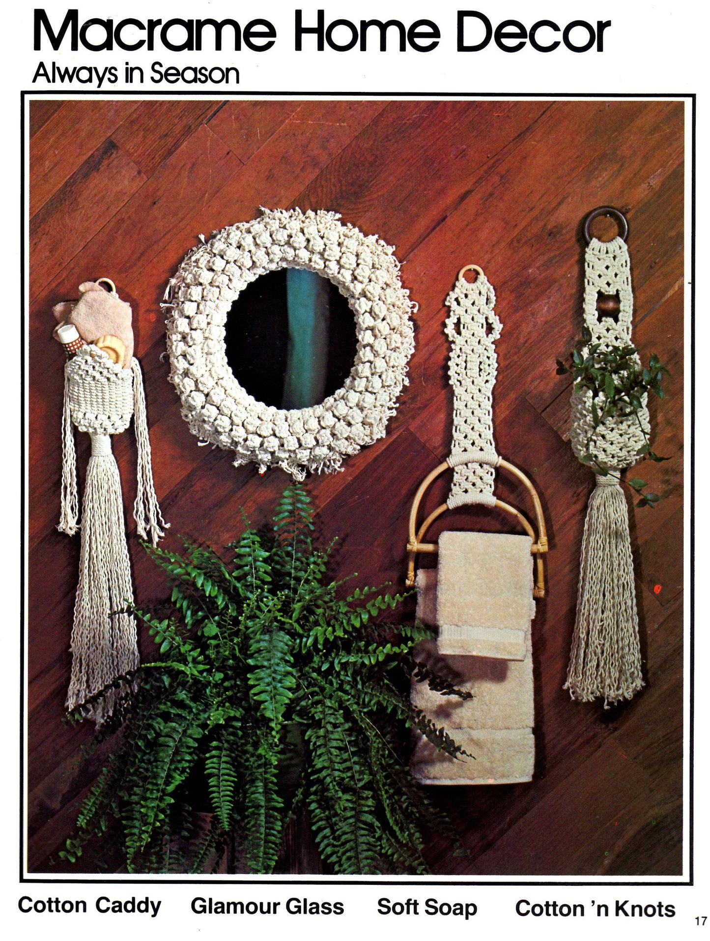 Vintage Macrame For All Seasons Vol III Pattern Book PDF Instant Digital Download 55 Retro Projects 70s Boho Hangings Pot Holders Belts
