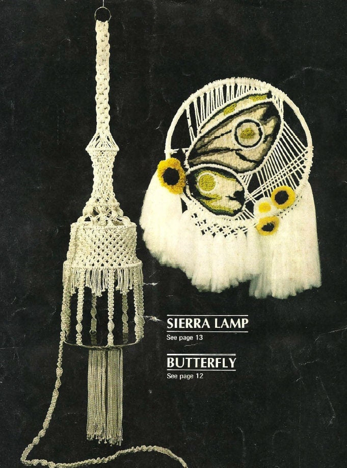 Vintage Macrame Patterns Fit To Be Tied eBook PDF Instant Digital Download Porch Swing Owls Ring Hangings Advanced Off Loom Weaving 1977
