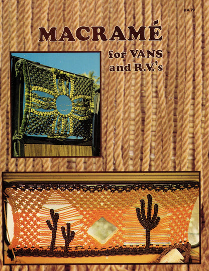 Vintage Macrame Patterns for Travel Retro Car Curtain Shades For Vans RVs Hippie Window Covers Sun Shades PDF Instant Digital Download