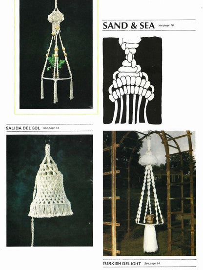 Vintage Macrame Patterns Fit To Be Tied eBook PDF Instant Digital Download Porch Swing Owls Ring Hangings Advanced Off Loom Weaving 1977