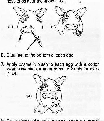 Vintage Sewing Pattern Fabric Animal Easter Eggs Soft Sculpture Toys Chicken Bunny Duck Cow Pig Mouse Eggies PDF Instant Digital Download