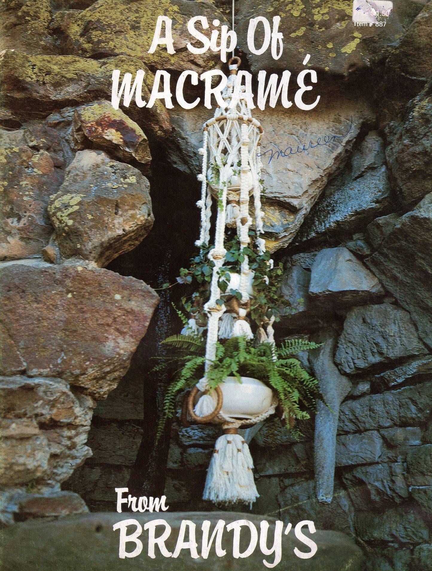 Macrame Patterns Book PDF Vintage A Sip of Macrame Instant Digital Download Cocktail Inspired Hanging Tables Pot Plant Holders Wall Hangings