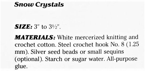 Vintage Crochet Pattern 3" Snowflakes Snow Crystals Christmas Ornaments Motifs PDF Instant Digital Download 14 Designs Beads Sequins