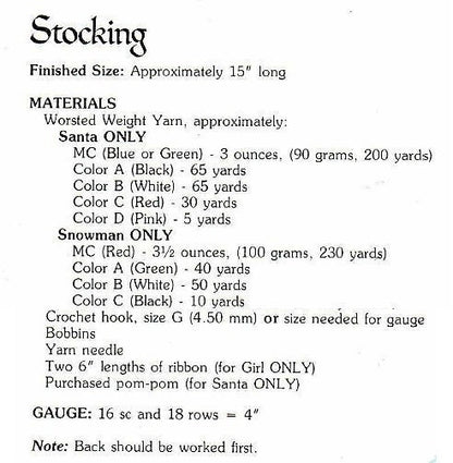 Vintage Crochet Patterns Santa and Snowman Christmas Stockings PDF Instant Digital Download Cluster Puff Stitch 15" 10 Ply