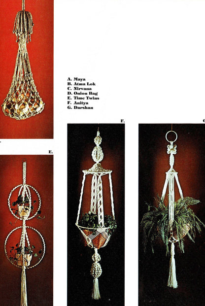 Macrame Patterns Book PDF Magnificence In Macrame Turks Head Inc Instant Digital Download Pot Plant Holders Wall Hangings Hammock 1970s