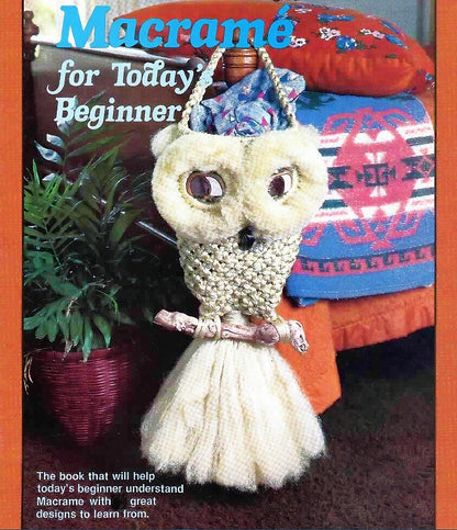 Vintage Macrame Beginners Patterns For Todays Beginner PDF Instant Digital Download Simple Easy Starter Projects Owl Purse Key Chain Belt