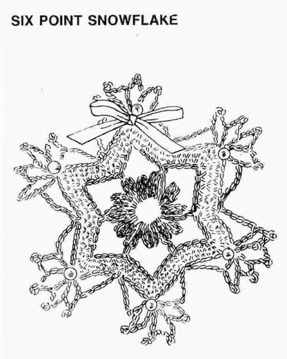 Vintage Crochet Patterns 6" Victorian Lace Christmas Ornaments White Cotton Thread & Metallic Gold PDF Instant Digital Download Tree Trim