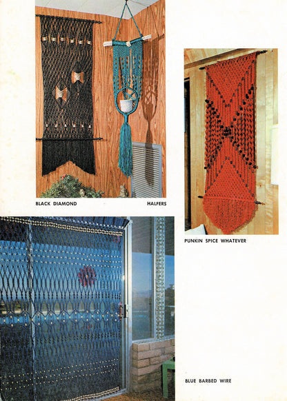 Vintage Macrame Patterns Knotting Matters Retro 1970s PDF Instant Digital Download Plant Pot Holders Wall Hangings Curtain 16 Projects