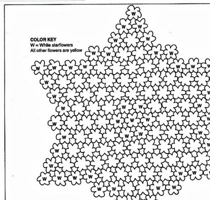 Vintage Crochet Pattern 18" Large Flower Star Doily PDF Instant Digital Download Floral Motif Table Centerpiece Mat Cotton Thread