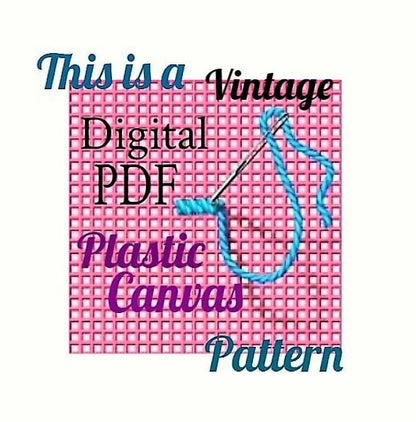 Vintage Plastic Canvas Pattern Christmas Mail Box Tissue Topper Happy Holidays Cover PDF Instant Digital Download 7 Count