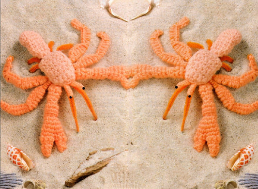 Vintage Crochet Pattern 4.5" Hermit Crab PDF Instant Digital Download Realistic Sea Life Amigurumi Plush Soft Toy 4 Ply