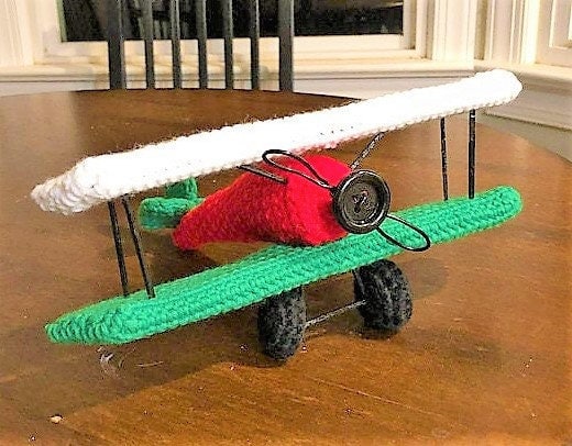 Vintage Crochet Pattern 9" Airplane Soft Toys Planes Biplane Triplane PDF Instant Digital Download Amigurumi Plush Planes 10 Ply