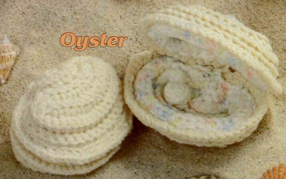 Vintage Crochet Sea Shell Seashells Patterns PDF Instant Digital Download Amigurumi Oyster Scallop Sea Life Plush Realistic Beach Shells