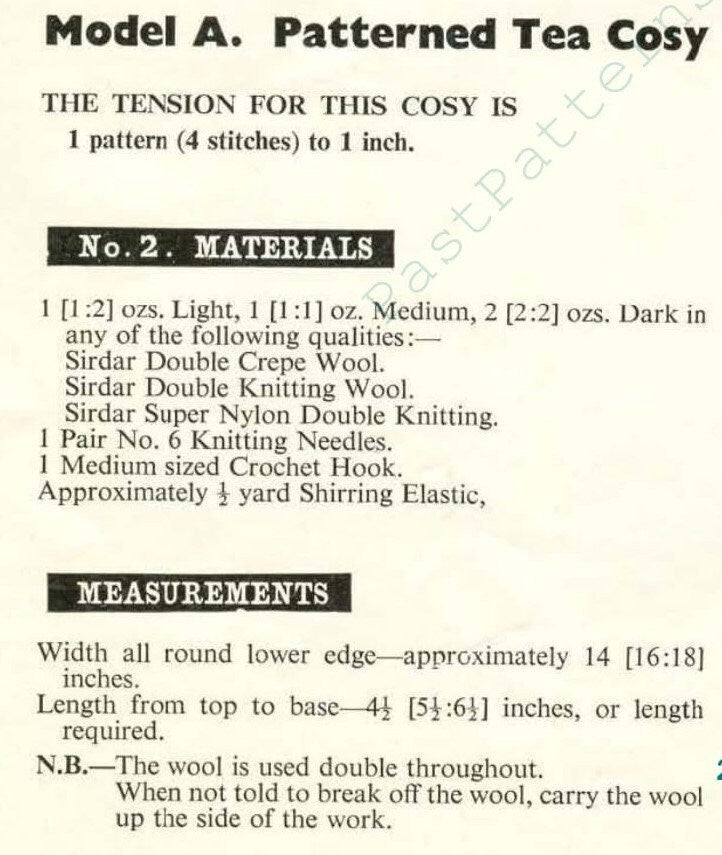 Vintage Knitting Pattern Knit Tea Cosy Coffee Pot Cosies Covers Teapot Topper Cozy Pot Holder PDF Instant Digital Download 8 Ply