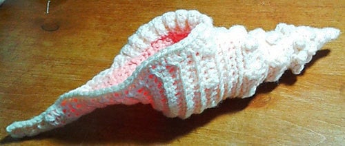 Vintage Crochet Pattern 12" Florida Horse Conch Shell PDF Instant Digital Download Crochet Seashell Sea Life Amigurumi Plush Soft Toy 4 Ply